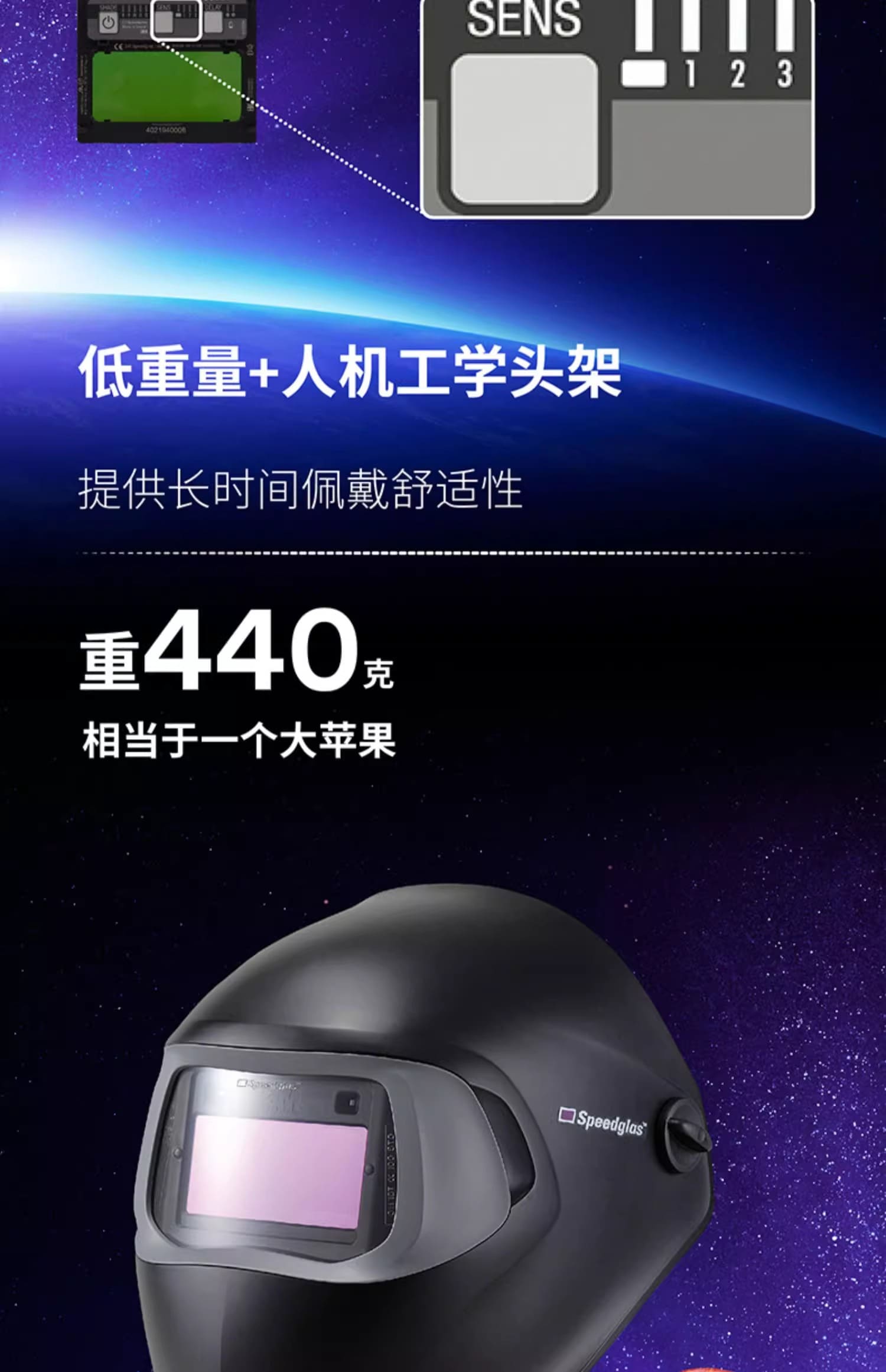 3M 100V 自动变光焊接面罩